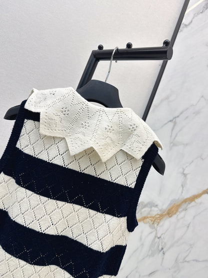 26ss Hollow Lace Knit Vest
