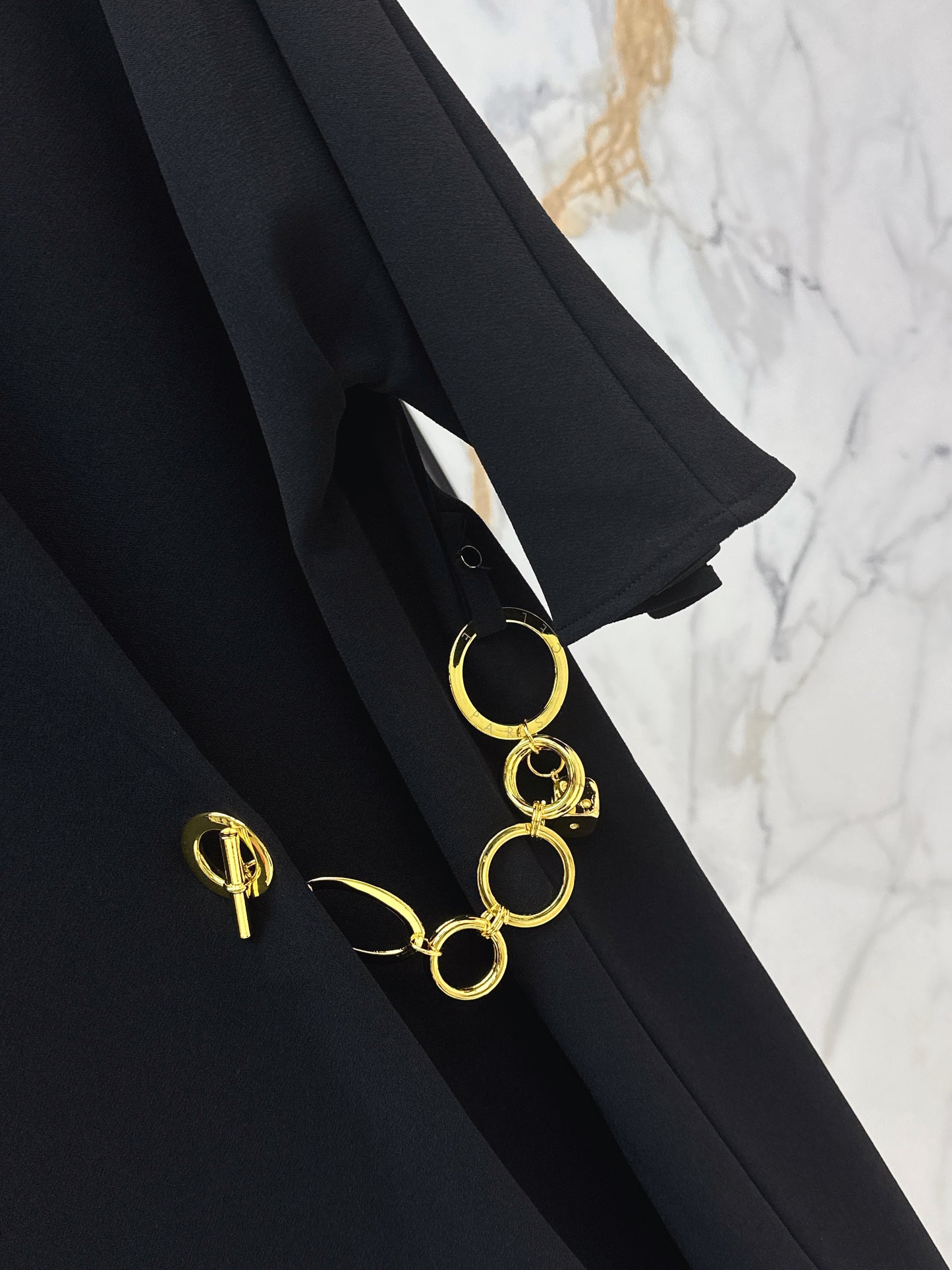 26ss Metal Chain Decorative Dress