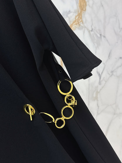 26ss Metal Chain Decorative Dress