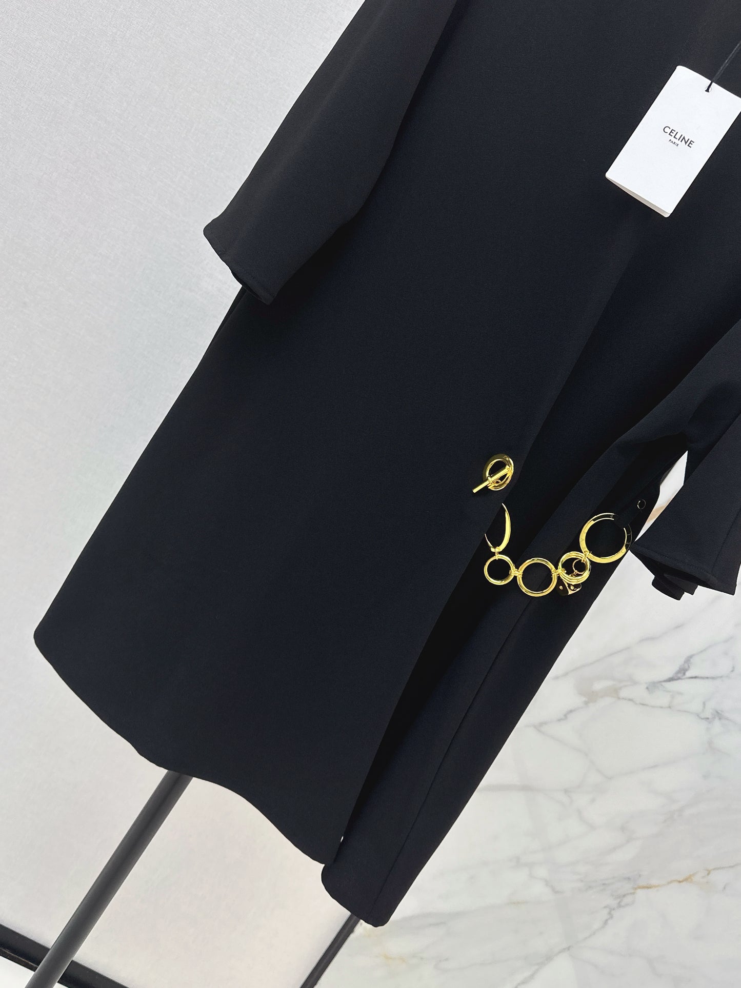 26ss Metal Chain Decorative Dress