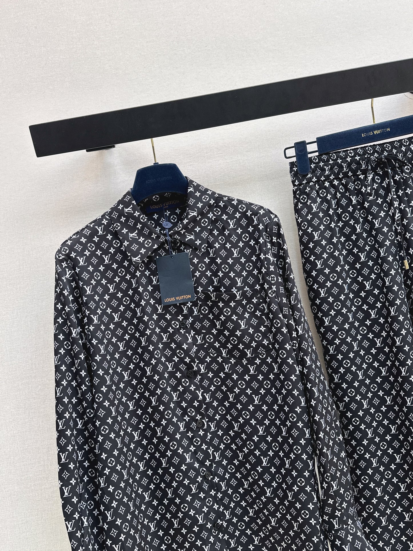 26ss Monogram Pattern Long-Sleeve Shirt / Straight-Leg Pants