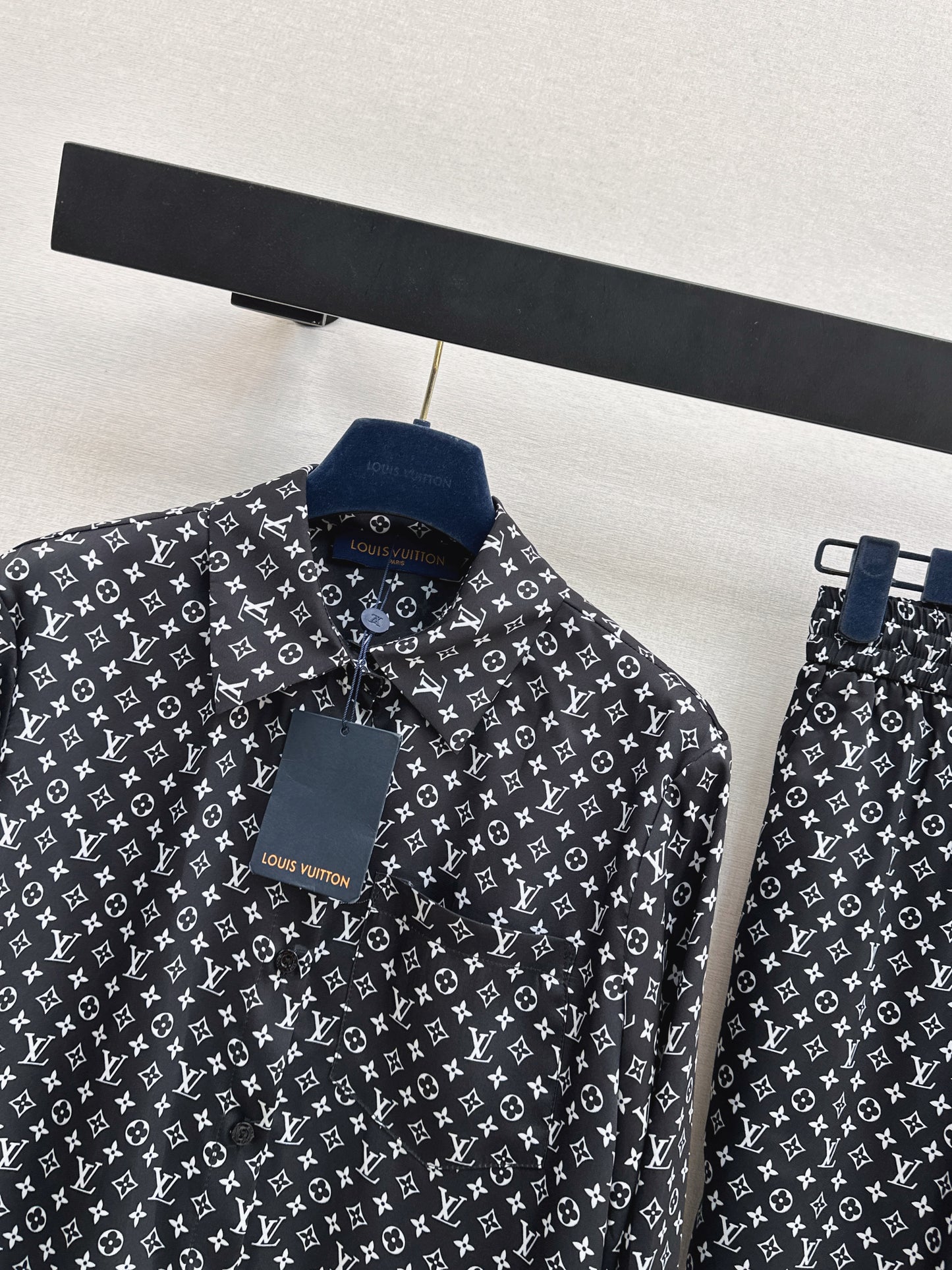 26ss Monogram Pattern Long-Sleeve Shirt / Straight-Leg Pants