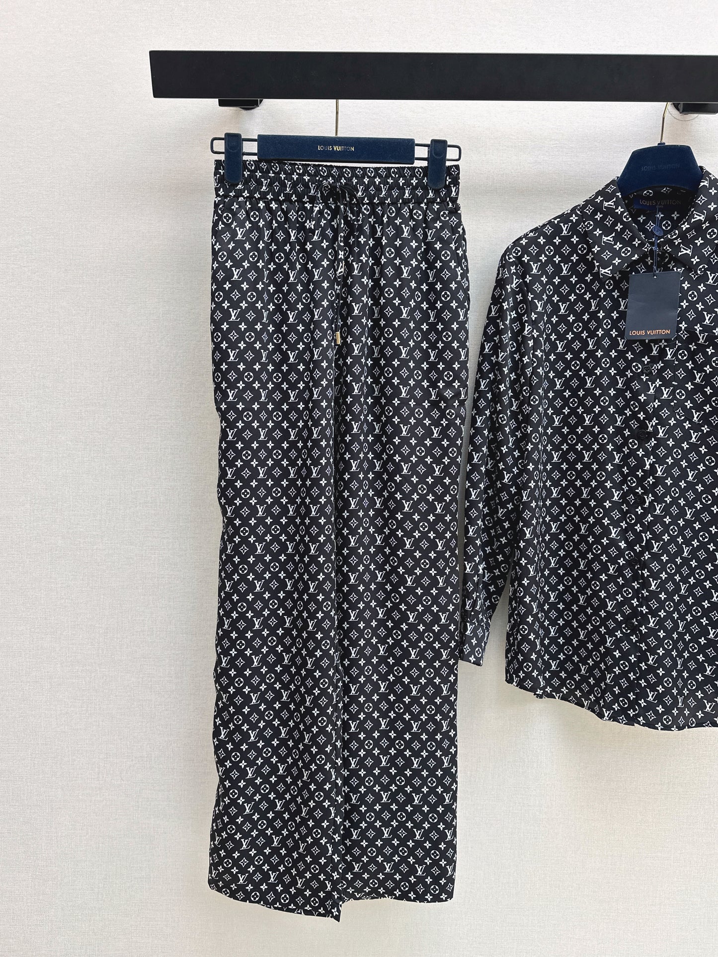 26ss Monogram Pattern Long-Sleeve Shirt / Straight-Leg Pants