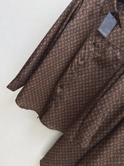 26ss Monogram Pattern Long-Sleeve Shirt / Straight-Leg Pants