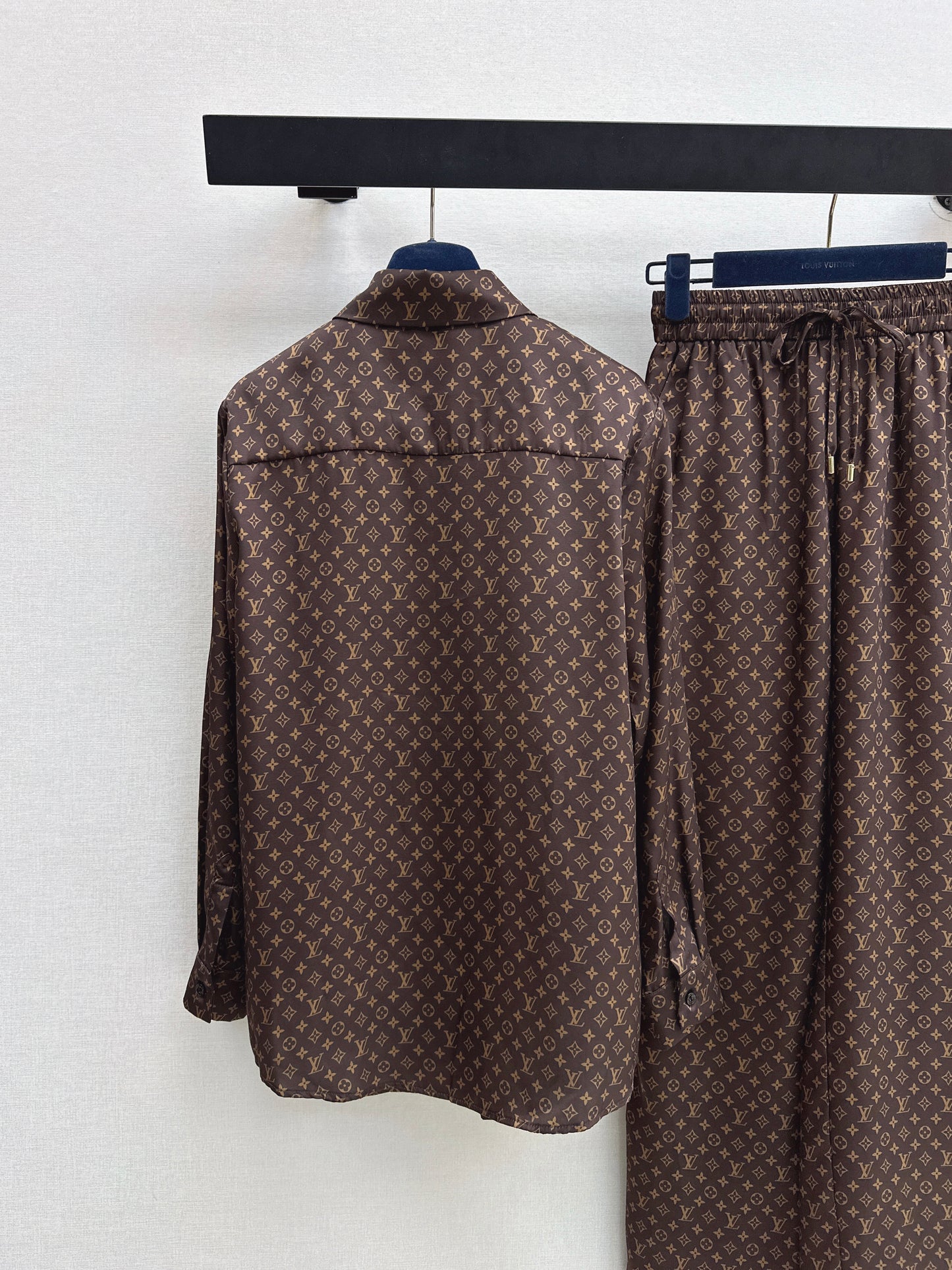 26ss Monogram Pattern Long-Sleeve Shirt / Straight-Leg Pants