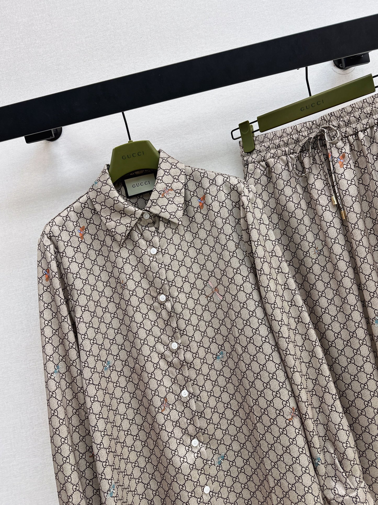 26ss Monogram Long-Sleeve Shirt / Straight-Leg Pants