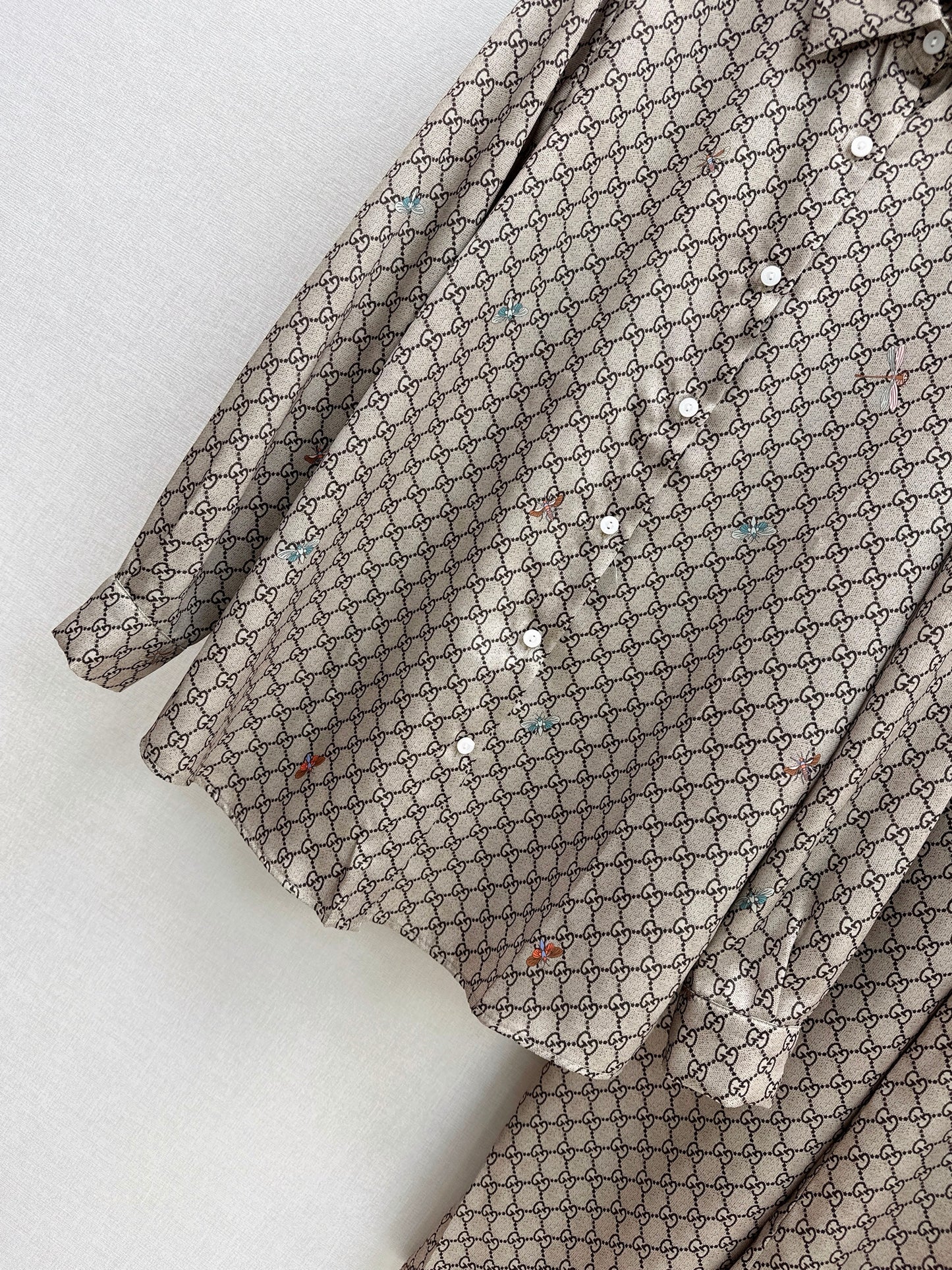 26ss Monogram Long-Sleeve Shirt / Straight-Leg Pants