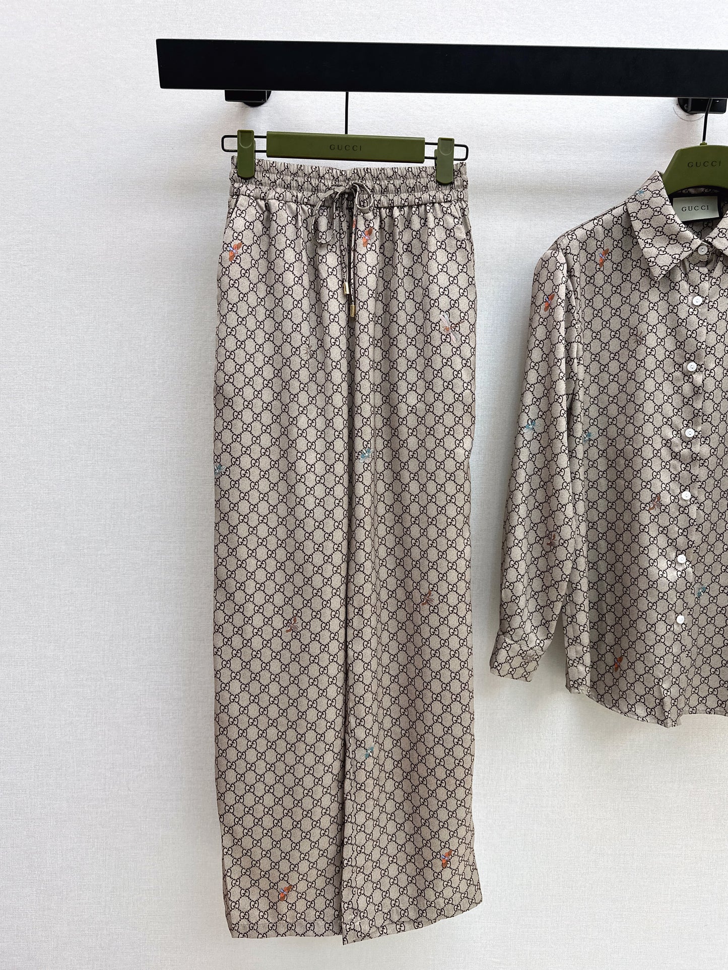 26ss Monogram Long-Sleeve Shirt / Straight-Leg Pants