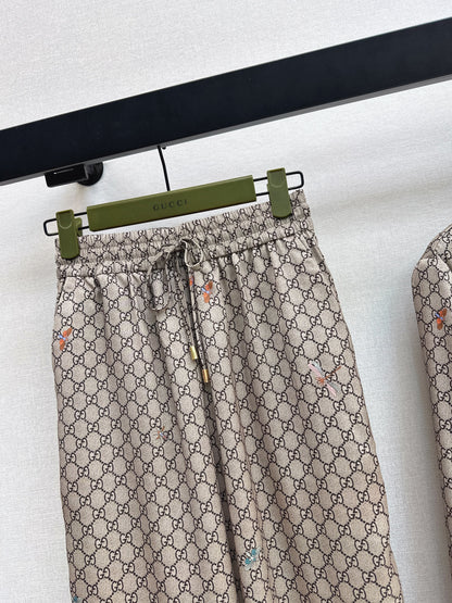 26ss Monogram Long-Sleeve Shirt / Straight-Leg Pants