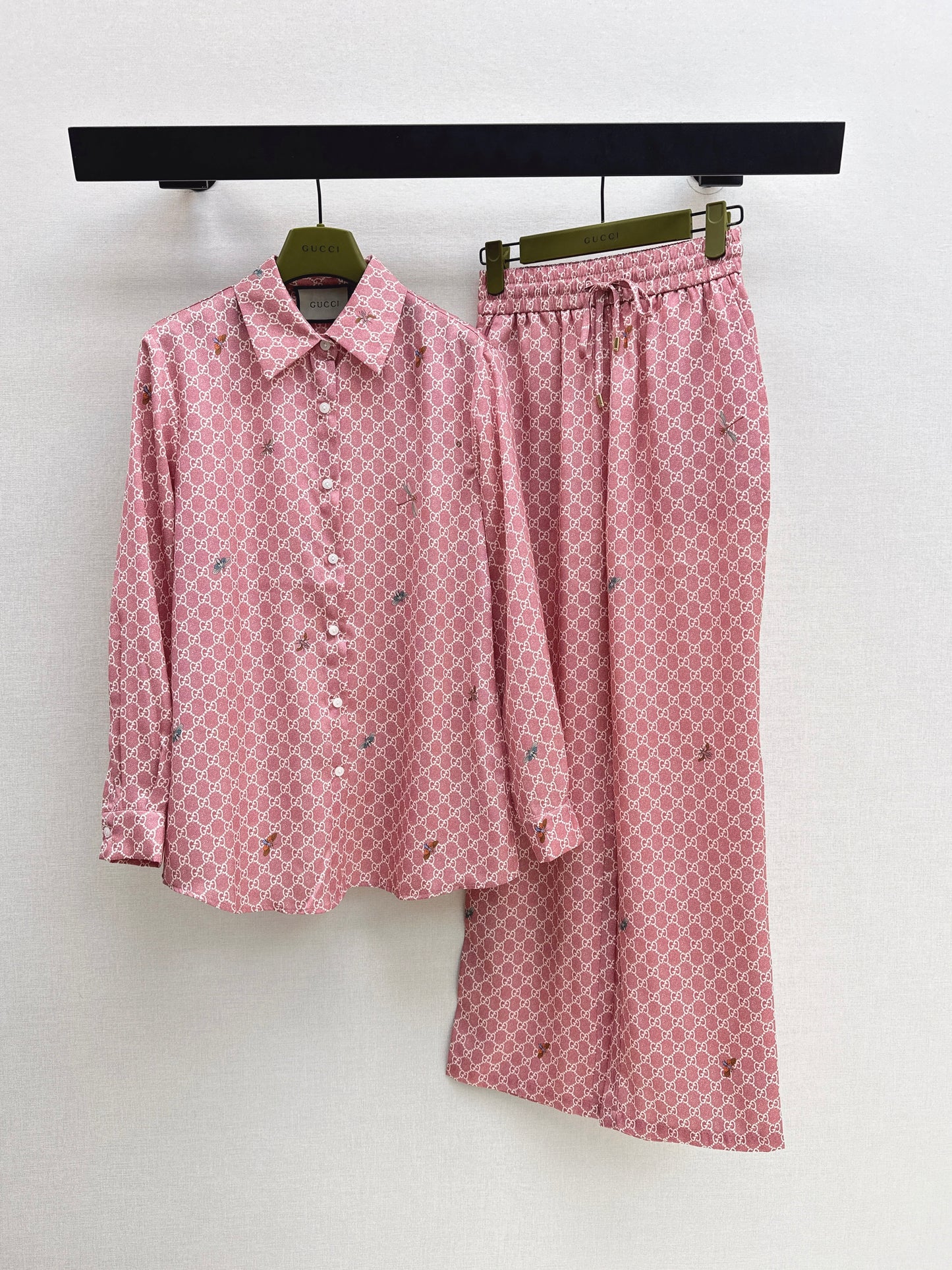 26ss Monogram Long-Sleeve Shirt / Straight-Leg Pants