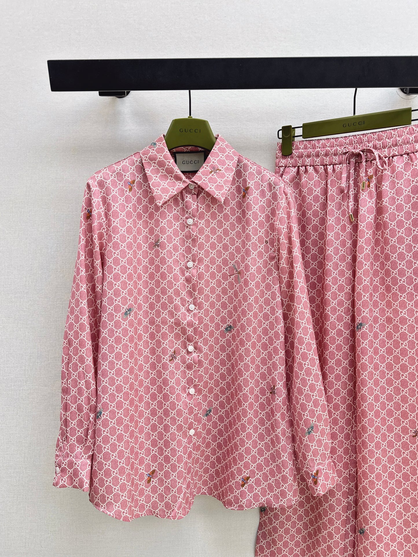 26ss Monogram Long-Sleeve Shirt / Straight-Leg Pants