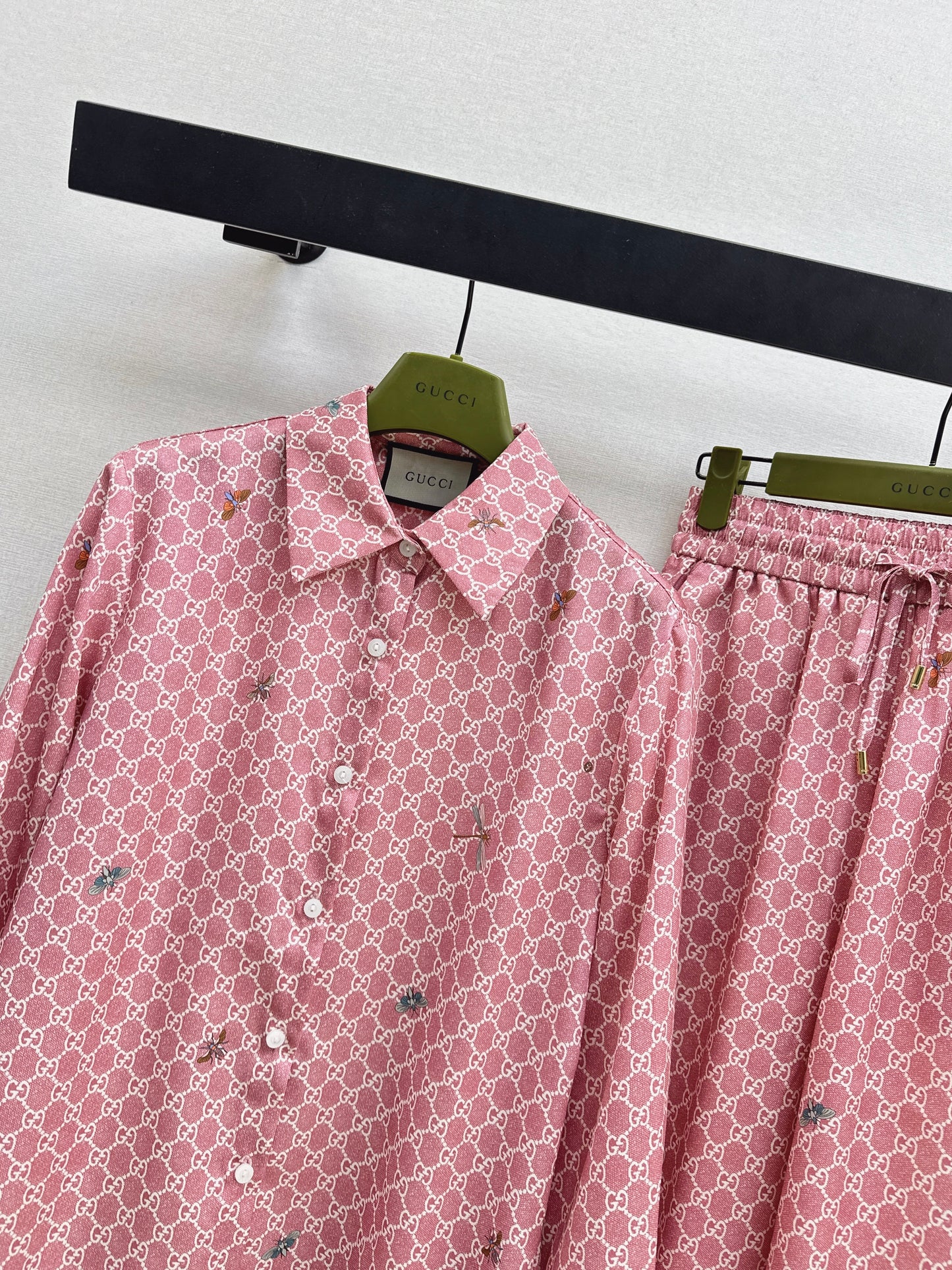 26ss Monogram Long-Sleeve Shirt / Straight-Leg Pants
