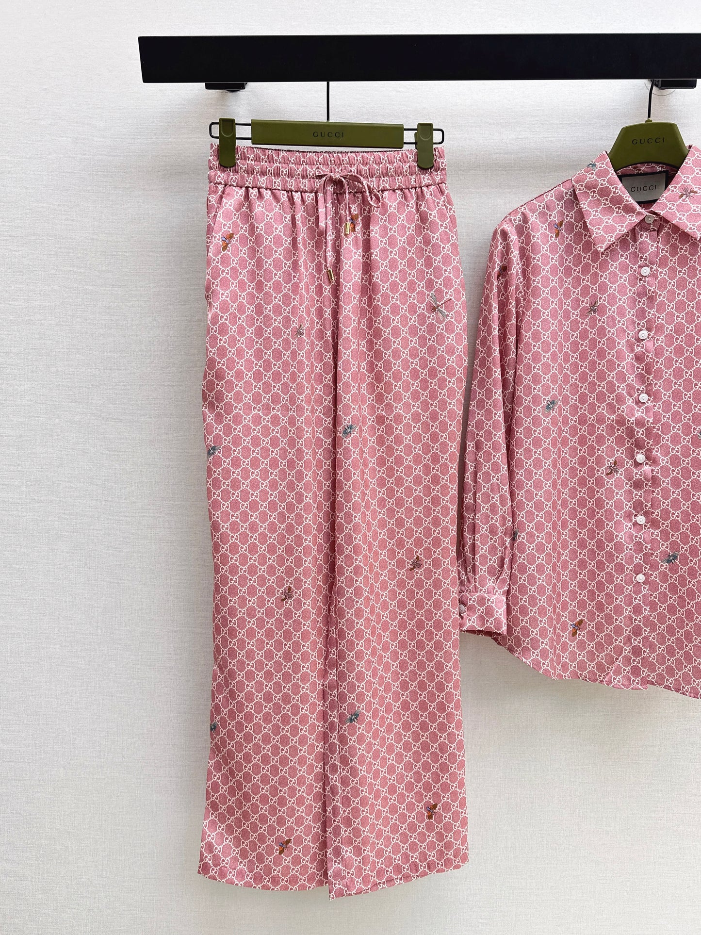 26ss Monogram Long-Sleeve Shirt / Straight-Leg Pants
