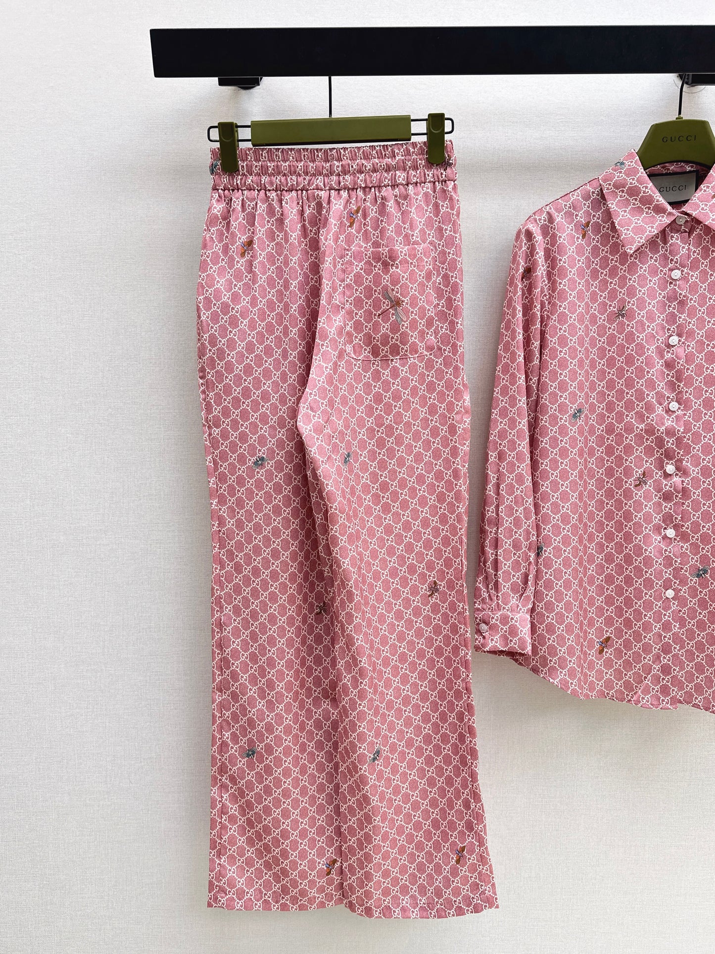 26ss Monogram Long-Sleeve Shirt / Straight-Leg Pants