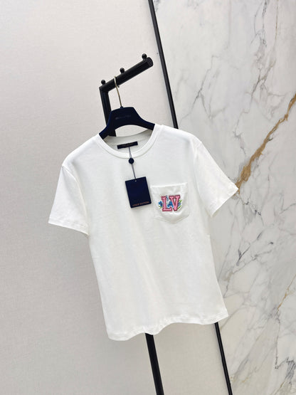 26ss Letter Embroidery Decorative T-Shirt