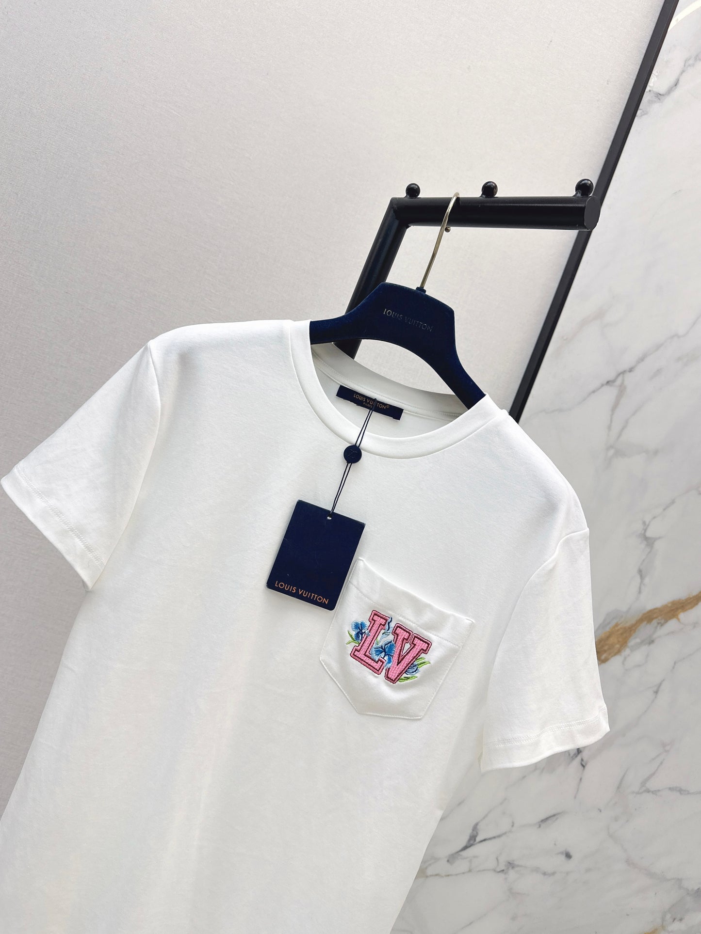 26ss Letter Embroidery Decorative T-Shirt
