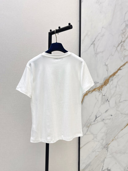26ss Letter Embroidery Decorative T-Shirt