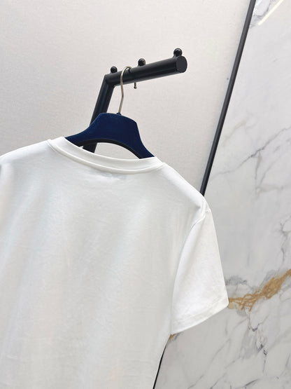 26ss Letter Embroidery Decorative T-Shirt
