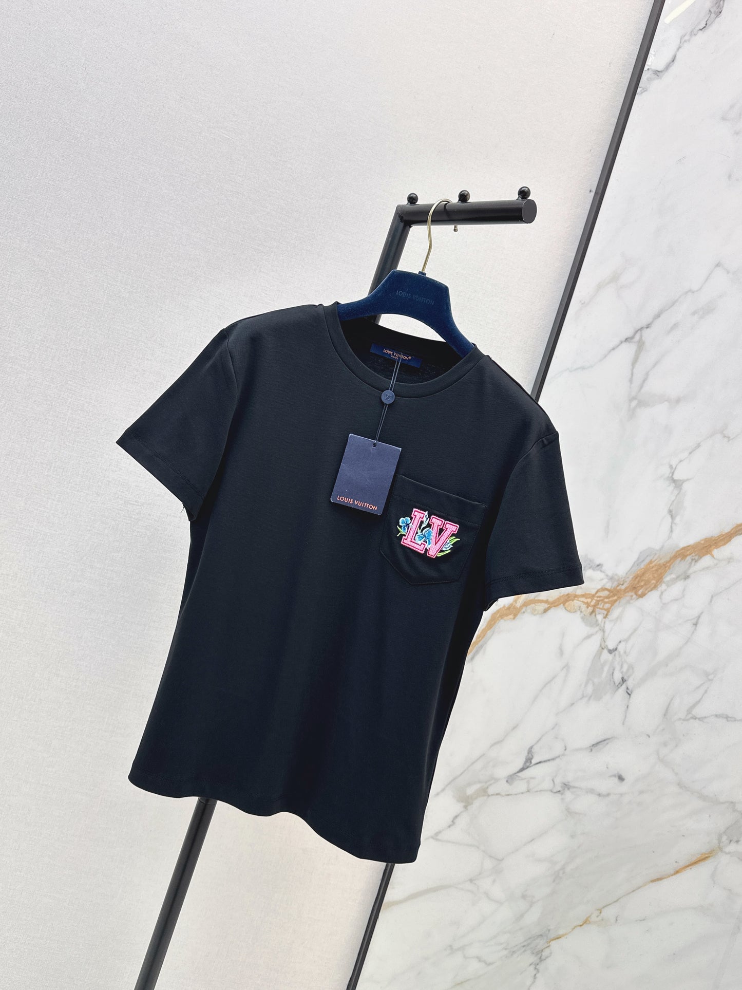 26ss Letter Embroidery Decorative T-Shirt