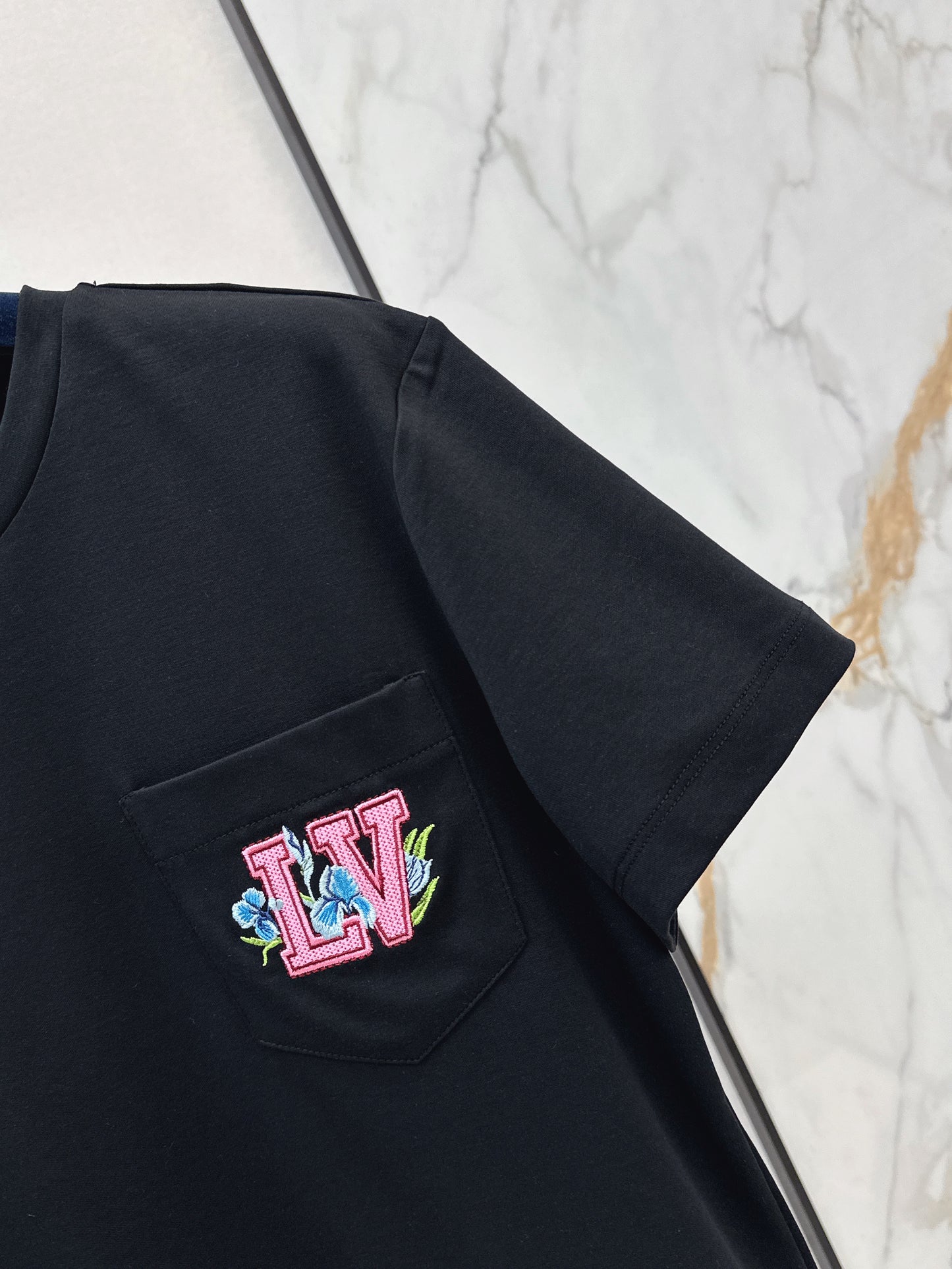 26ss Letter Embroidery Decorative T-Shirt