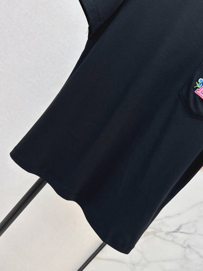 26ss Letter Embroidery Decorative T-Shirt