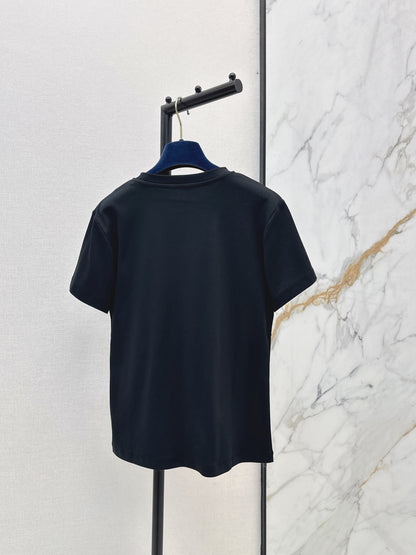 26ss Letter Embroidery Decorative T-Shirt