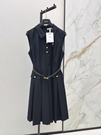 26ss Collared Pleated Dress