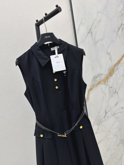 26ss Collared Pleated Dress