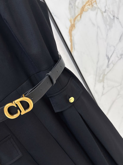 26ss Collared Pleated Dress
