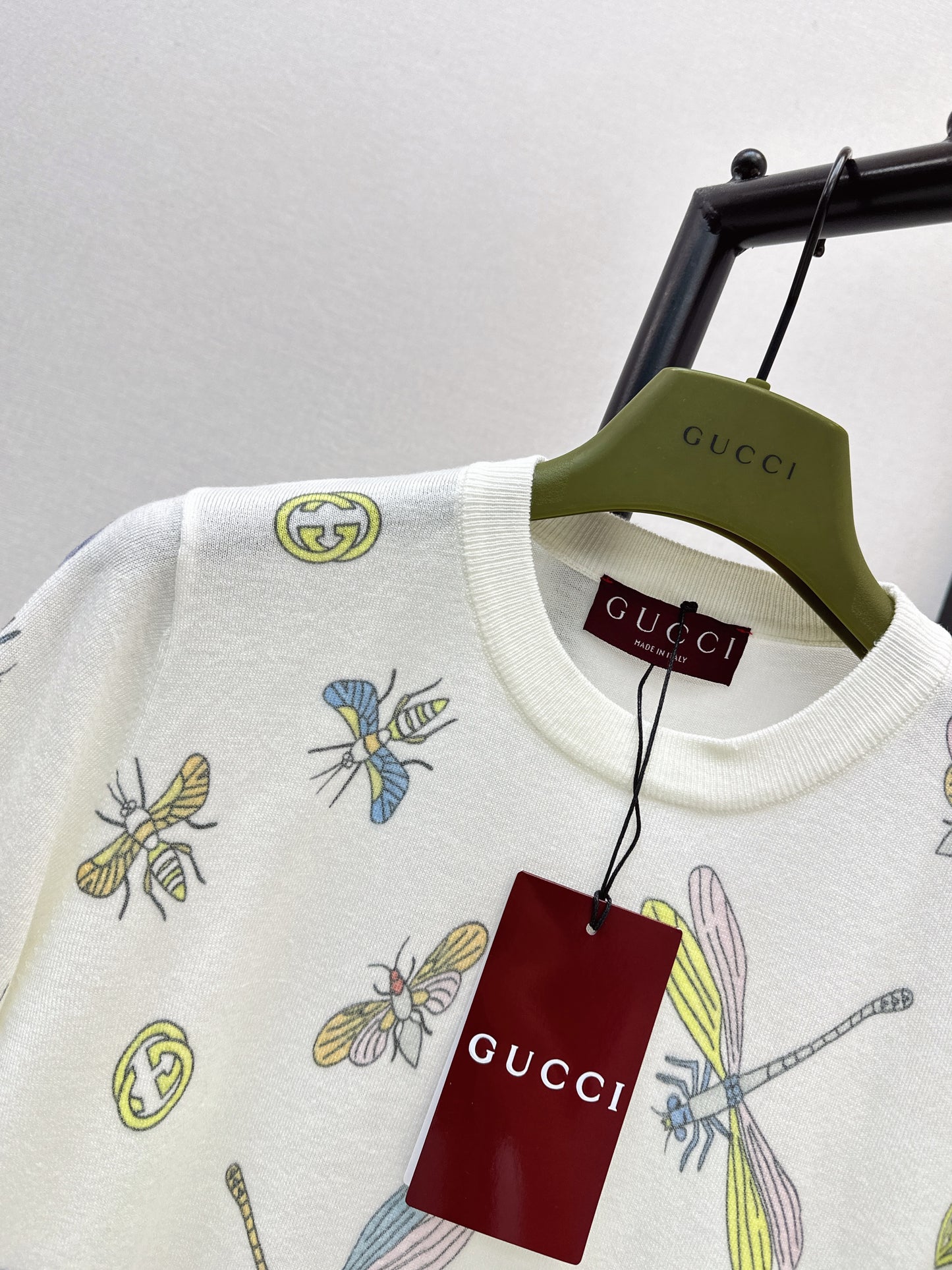 26ss Dragonfly Pattern Embroidered Short Sleeve