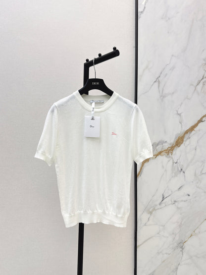 26ss Letter Embroidery Short Sleeve
