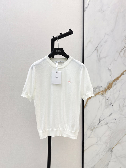 26ss Letter Embroidery Short Sleeve