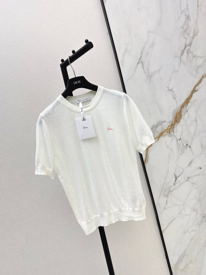 26ss Letter Embroidery Short Sleeve