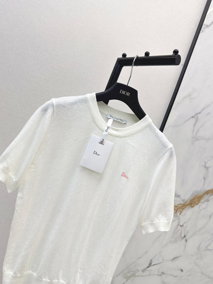 26ss Letter Embroidery Short Sleeve