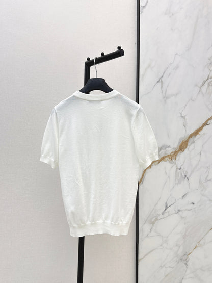 26ss Letter Embroidery Short Sleeve