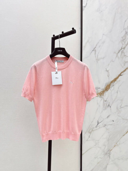 26ss Letter Embroidery Short Sleeve