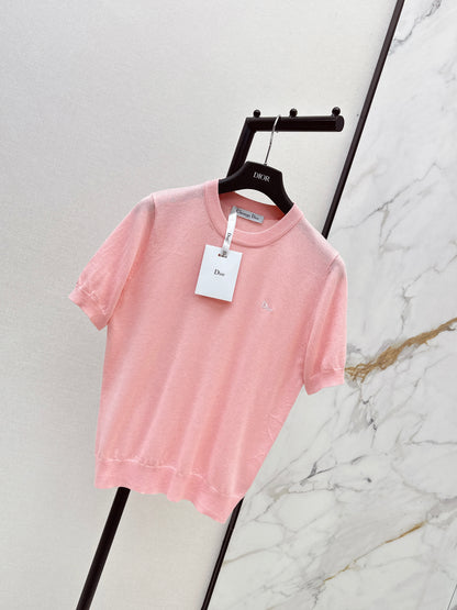 26ss Letter Embroidery Short Sleeve