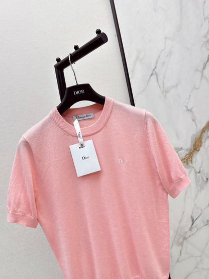 26ss Letter Embroidery Short Sleeve