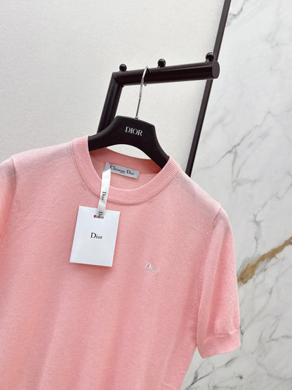 26ss Letter Embroidery Short Sleeve