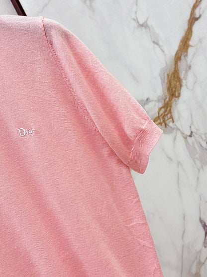 26ss Letter Embroidery Short Sleeve