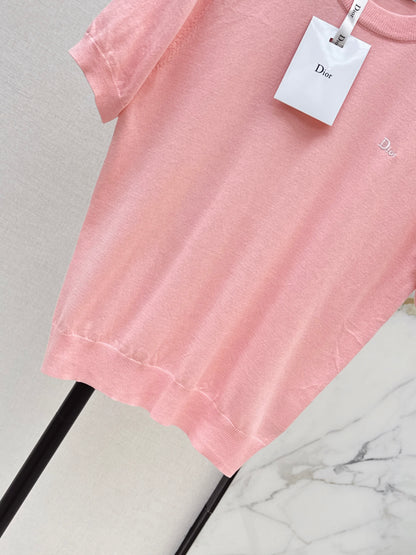 26ss Letter Embroidery Short Sleeve