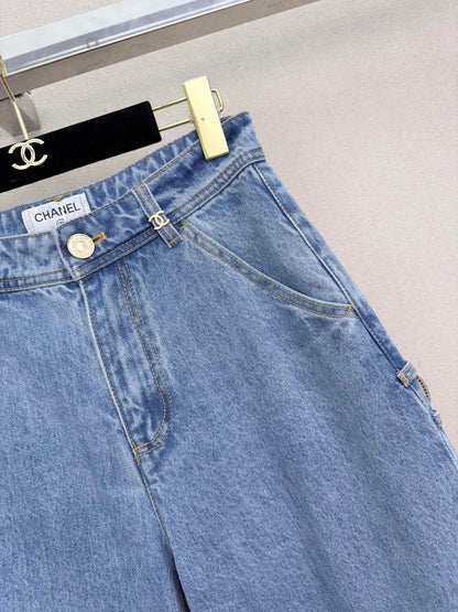 Straight-leg utility jeans