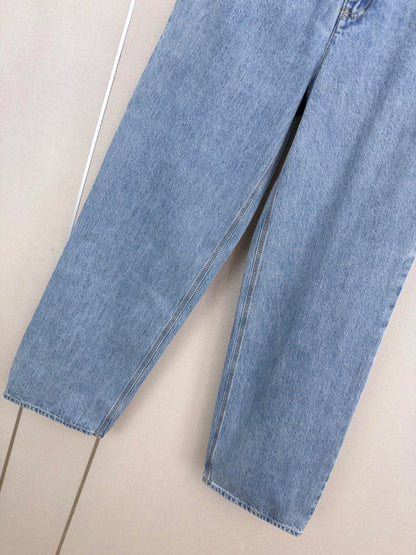 Straight-leg utility jeans