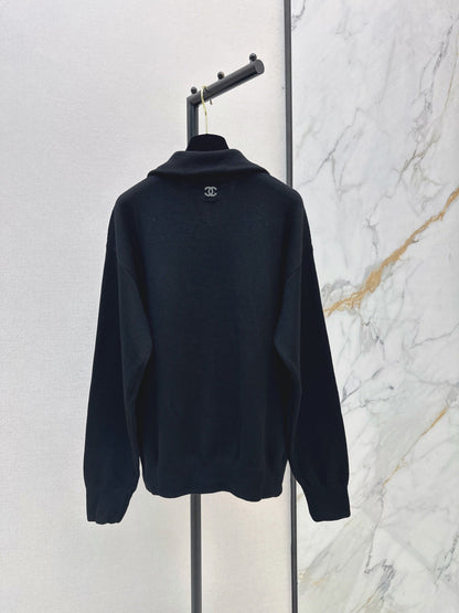 Beige Half-Zip Knit Top