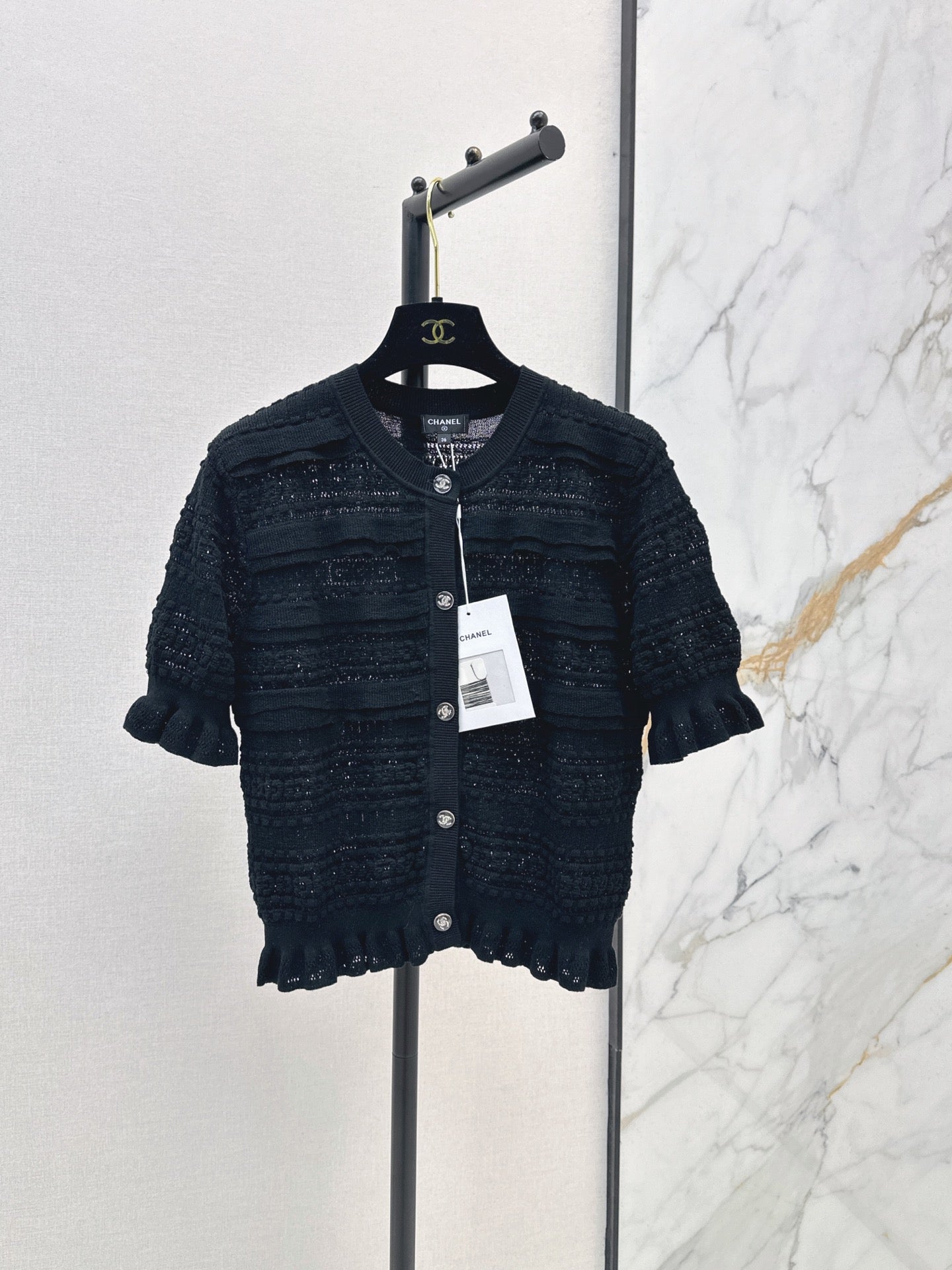 Open-knit cardigan