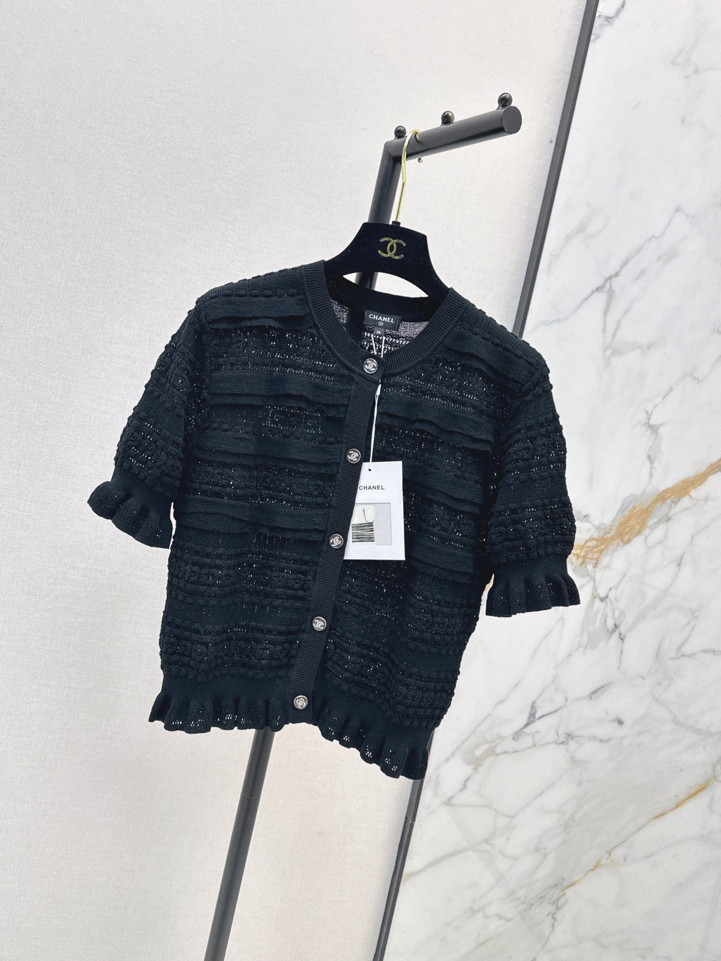 Open-knit cardigan