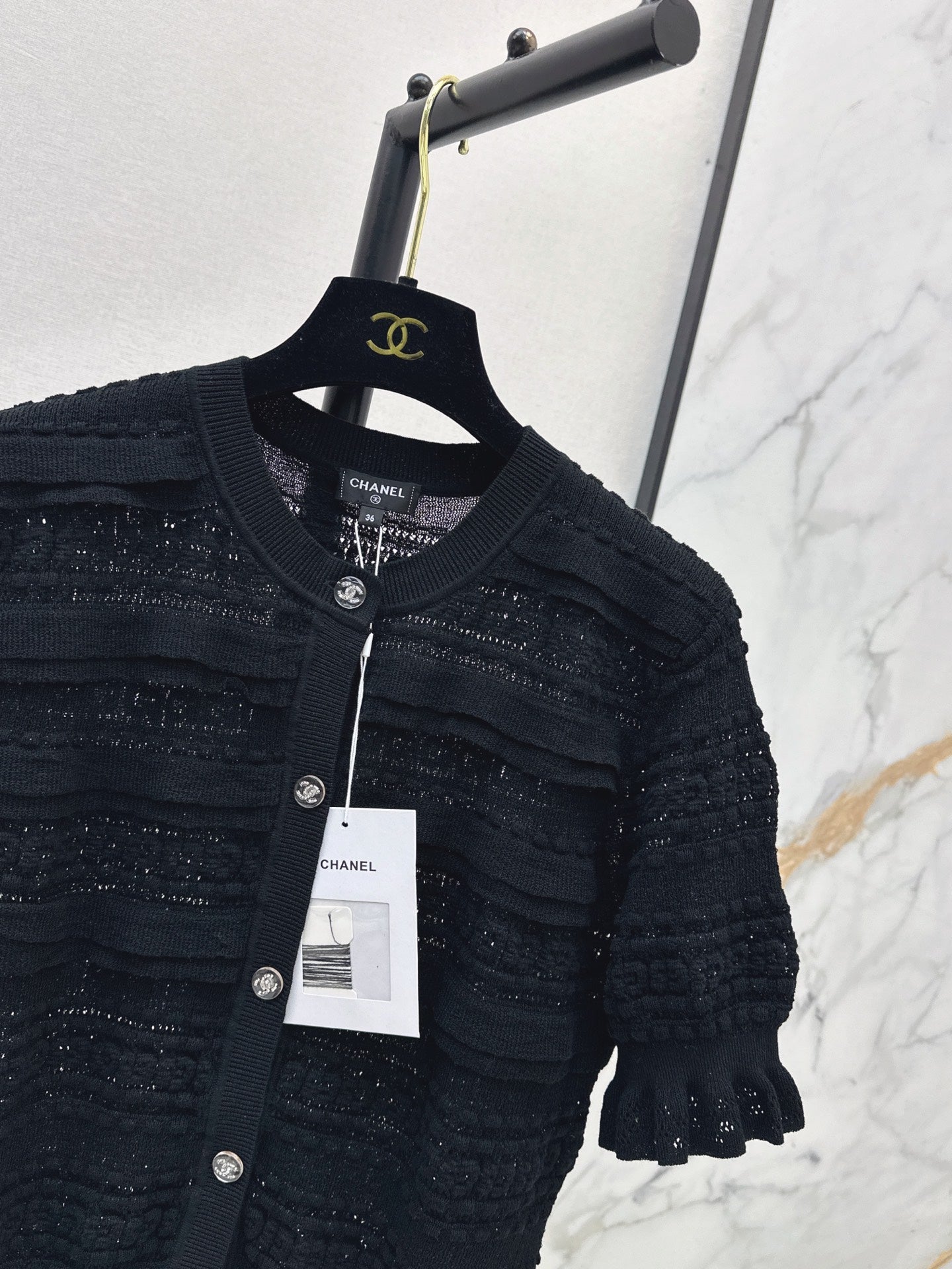 Open-knit cardigan