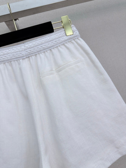 Elastic-waist shorts