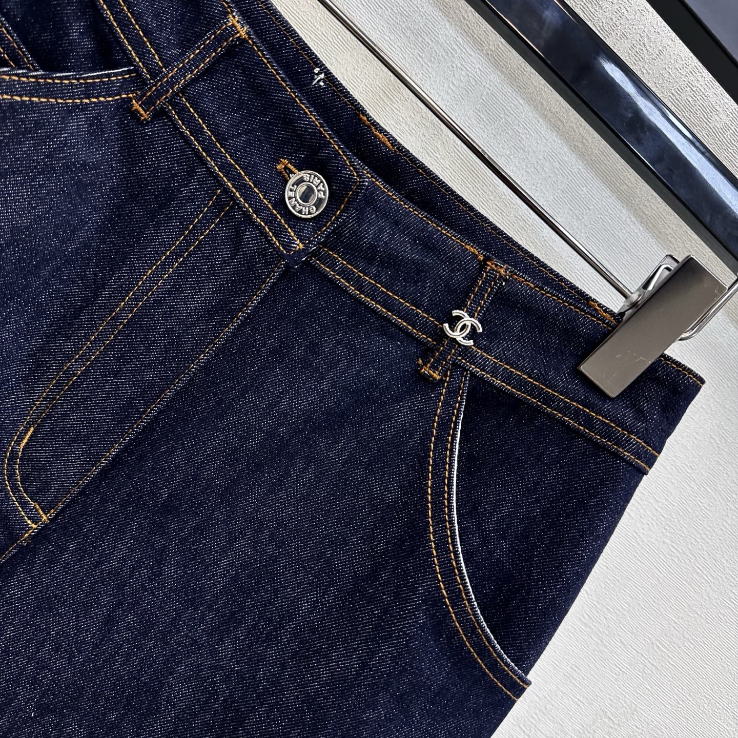 Embroidered Straight-Leg Denim Trousers