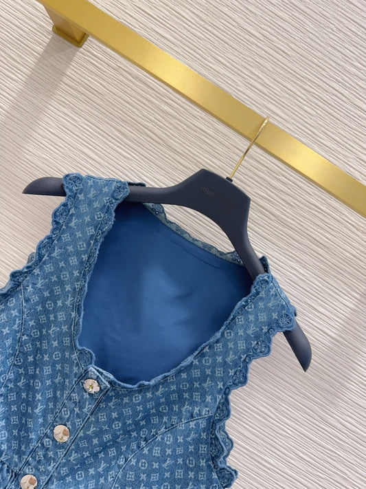 Louis Vuitton/26ss new denim vest